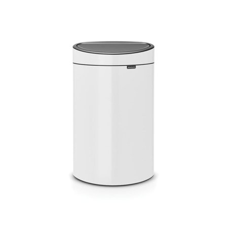 BRABANTIA Papperskorg Touch Bin New 40L Vit - Lyreco - Städ och hygien - Avfallshantering och källsortering - Papperskorgar