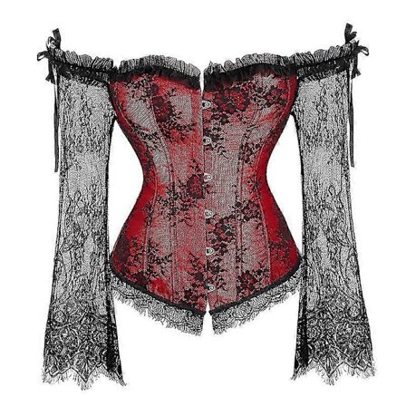 Pitsinen seksikäs korsetti vintage-tyylinen bustier-toppi naisille muotoileva S-6xl