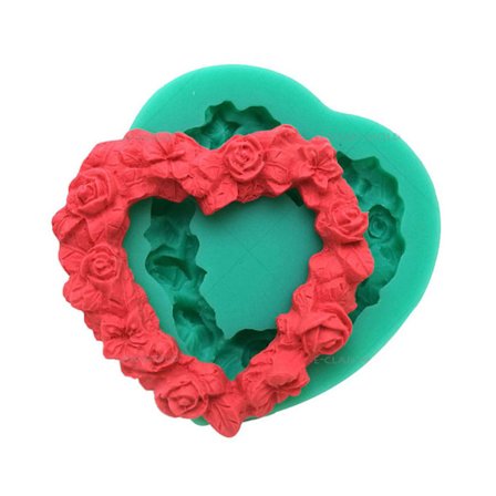 Roshjärta Läpp Silikonformar för Ljustillverkning Tvål Choklad Fondant Tårta