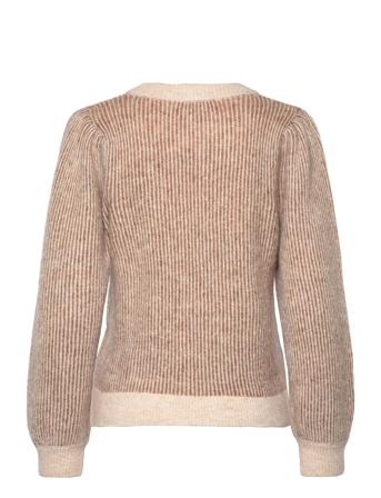 Slflilo Ls Knit O-Neck Selected Femme Brown