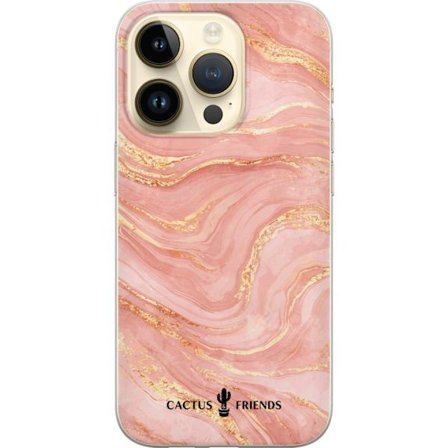 Kompatibel Mobilcover til Apple Apple iPhone 15 Pro Cactus and Friends – RoseGoldFlow