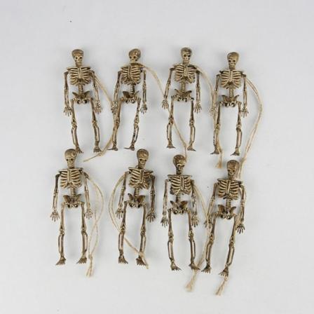 Poseable skjelett leke liten skjelett figur menneskelig skjelett 8 pcs