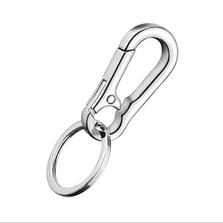 Avaimenperä miesten yksinkertainen avaimenperä auton riipus tytöille korkealaatuinen ruostumaton teräs jousi avaimenperä rengas roikkuu vyötärötyyli