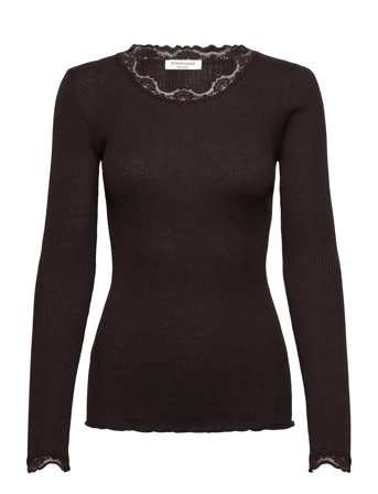 Rosemunde | Rwbabette Silk Ls Lace T-Shirt | L