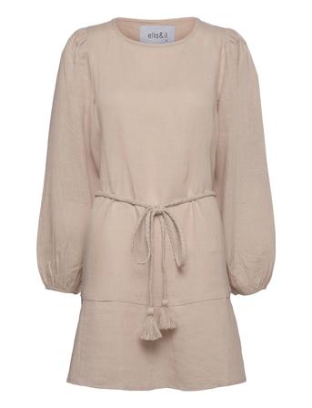Bella Linen Dress Beige Ella&il