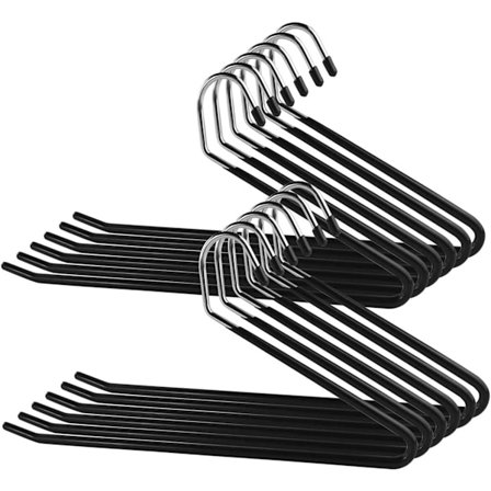 Paket med 12 - Byxhängare - Smart Vikning - Halksäker - Enkelt Val och Förvaring