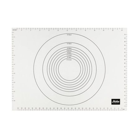 Sklisikker bakematte i silikon med skala, 64 x 46 cm