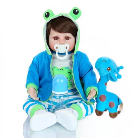 Simulering 18 Tums Reborn Baby Doll Mjuk Silikondukskropp