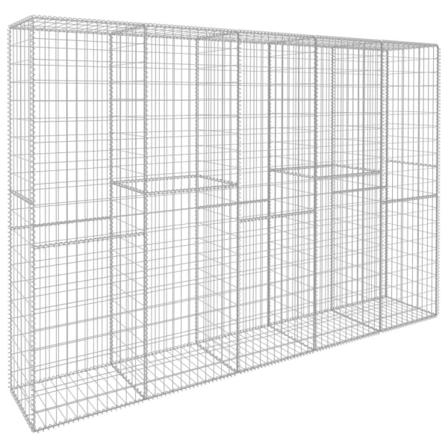 Vidaxl Gabionmur Med Lock Galvaniserat Stål 300x50x200 Cm Silver
