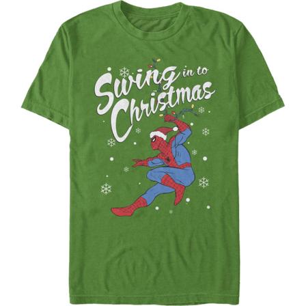Spider-Man Swing in till Christmas Marvel Comics T-shirt Ny S