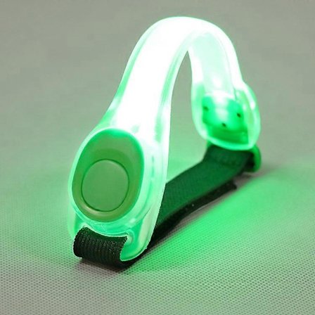 4 st Gröna Självlysande LED Ride Silikon BH Nattlöpning Flash Natt Ride Fluorescerande Tub Sele