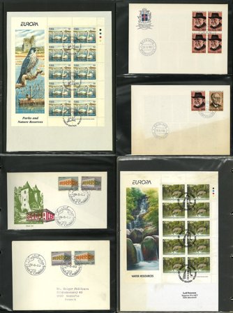 Europamærker - Stor samling af FDC i 53 ringbind