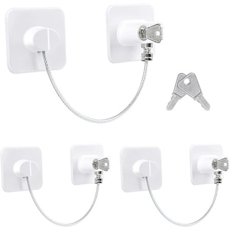 3 stk Hvite Sikkerhetsblokker for Vinduer Sikkerhetsblokker for Vinduer for Barn