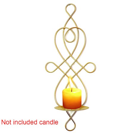 Metall Järn Vägghängande Ljusstake Sconces Ljusstake Bröllopsfest Dekor