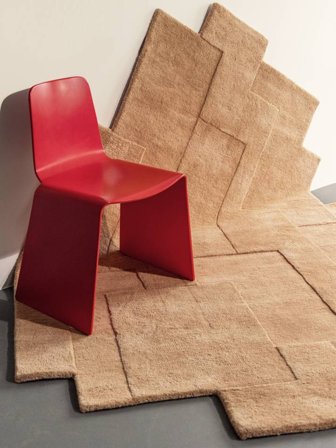 Sky 160X230 Hellbraun Geometrisch Wollteppich