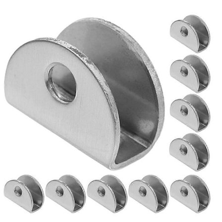 10 st Spegelclips Glas Spegelhållare Clips Glas Spegelhängare Clips för Väggmontering