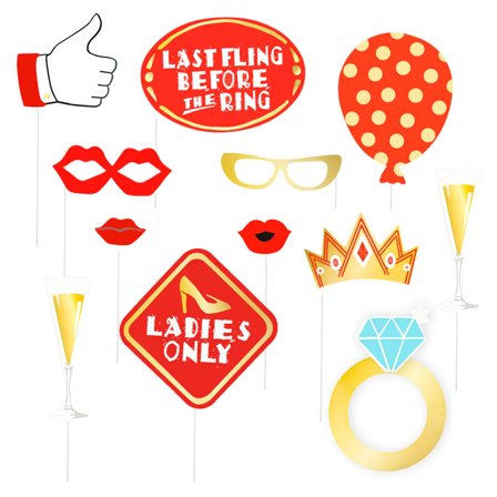 Fotorekvisitter Polterabend 12-pak