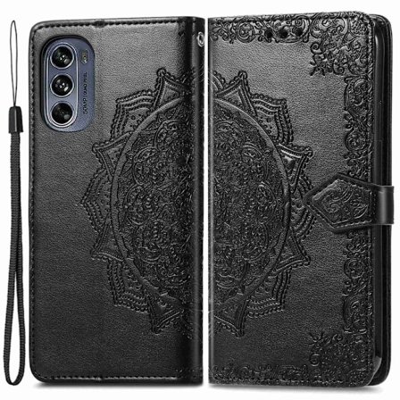 Mandala Motorola Moto G62 5g Flippetui - Svart