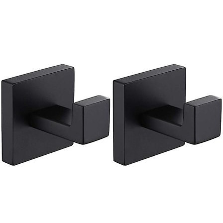 2 kpl Mattamusta Pyyhekoukku Ruostumaton Teräs Kylpyhuone Ruostumaton Vaatteet Pyyhe Takki Koukku Seinäkiinnitys