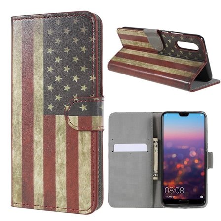 Huawei P20 Fodral med ett modernt motiv - USA flagga