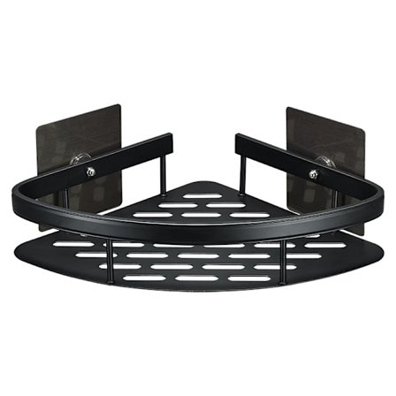 Kylpyhuonehylly - Kolmion muotoinen kulmahylly - 22x29×5,5CM, (Musta) 1kpl