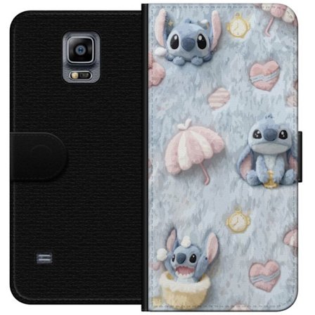 Yhteensopiva Lompakkokotelo Samsung Galaxy Note 4 Pisto kuvioita sydämillä, sateenvarjoilla ja pastellin värisellä pehmeällä taustalla