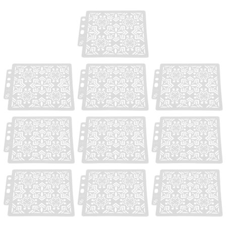10 stk. Mandala Skabelon Maleri Tegning Stencils Genanvendelige DIY Fremstilling Form Kunstforsyninger