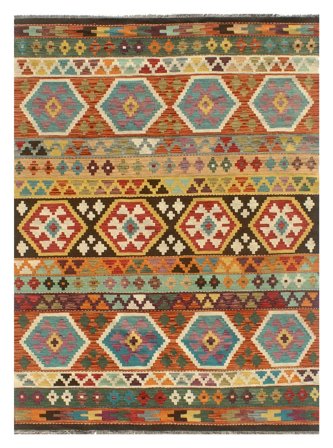 Hand Woven Kilim Afghan Old Style Rug 175X247