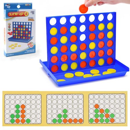 Sammenfoldelig Connect 4 In A Line Brætspil Børneuddannelse