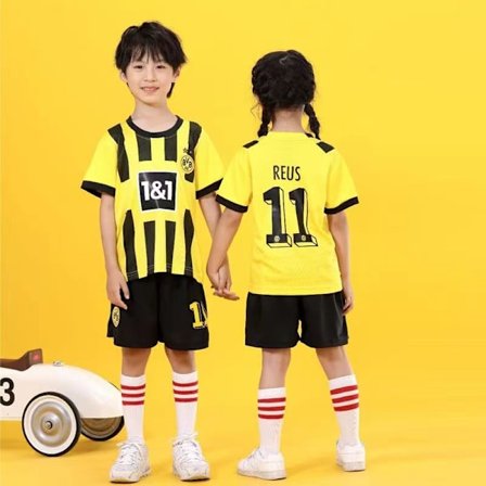 NO10 Børns Sportsdragter drenge løbe sportstøj Fodboldtrøje Sæt Fodbolduniformer Åndbare Børnefodboldtrøjer Sæt
