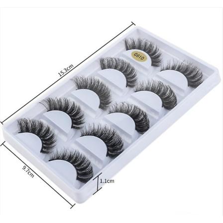 5 par falske øyevipper - 3D Faux Mink - falske øyevipper(farget)