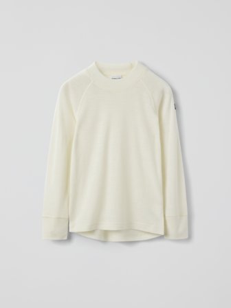 Polarn O. Pyret - Long-sleeve base layer top in merino wool - 74|80 - Childrenswear - white
