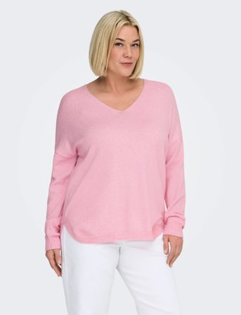 ONLY Carmakoma Carmargareta Ls Pullover Knt Noos - Pink - 46-48