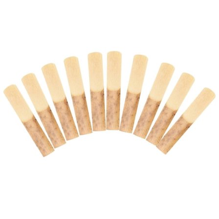 10 st Klarinettblad med Plastskydd Bamboo Bb 2.5 Saxofontillbehör