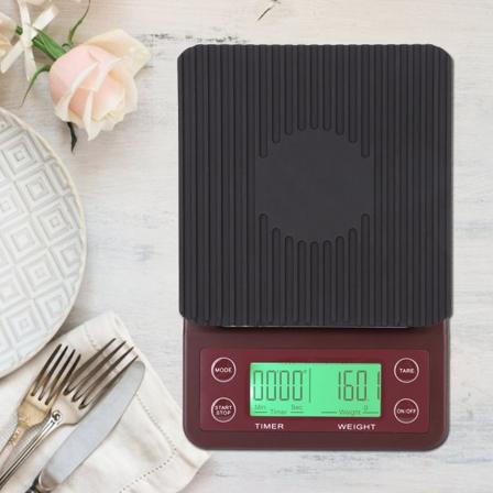 0,1-3000g Timer Kaffe Elektronisk Vågskål Kök Mat Smycken