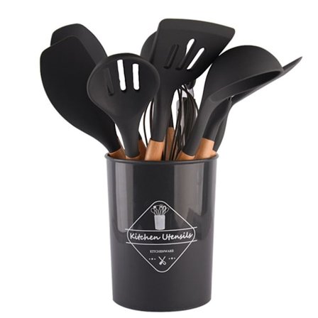 Køkken Køkkenredskaber Sæt, Silikon Køkkenredskaber Grå