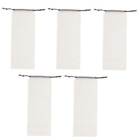 5 stk. Oppbevaringspose for paraply, støvtett snøredesign, gjennomsiktig, sammenleggbar paraplyholder for utendørs bruk