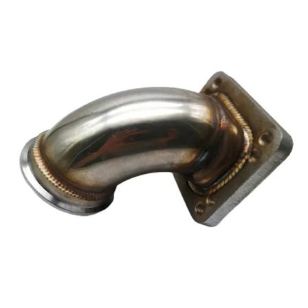 64 mm/2,5 tommer V-Band 90 Graders Bøjningsadapter Flange Kit T3 T4 Turbo Udstødning