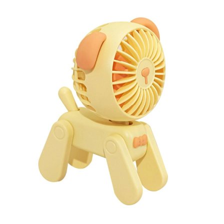 Mini Cartoon Pet Fans USB Elektrisk Fläkt GUL HUND HUND