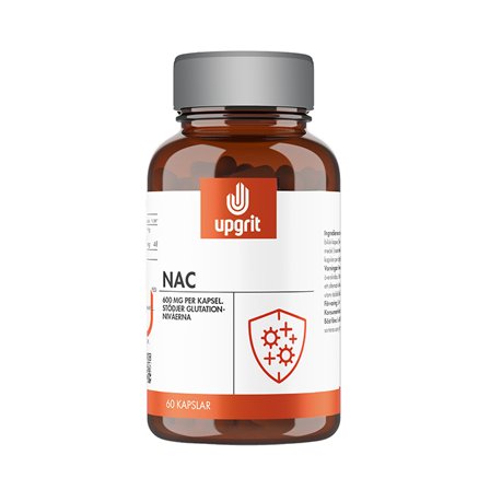 Upgrit NAC 600 mg Aminosyra 60 kapslar