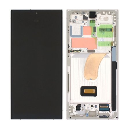 Samsung Galaxy S23 Ultra Skärm med LCD Display - Kräm