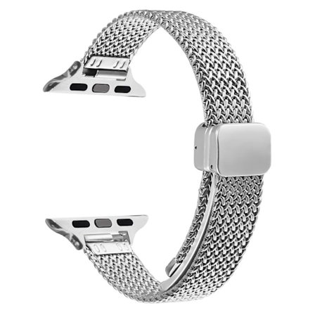 Milanese Watch Band Apple Watch Series 10 42mm 42mm Herringbone ruostumatonta terästä hopea rannehihna rannehihna