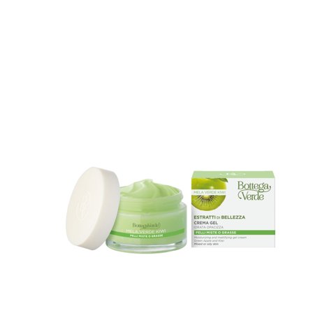 BOTTEGA VERDE Estratti di bellezza Crema Gel Idratante - Mela Verde E Kiwi 50ml - Crema viso giorno idratante