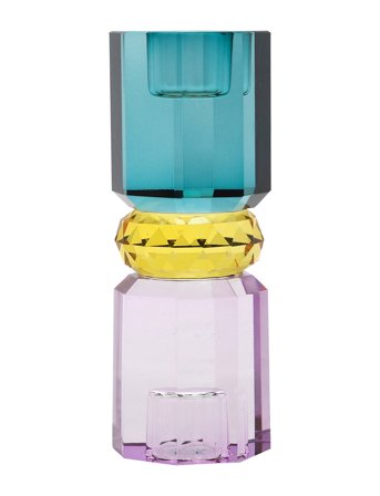 C'est Bon Crystal Candle Holder - Purple - H 15CM