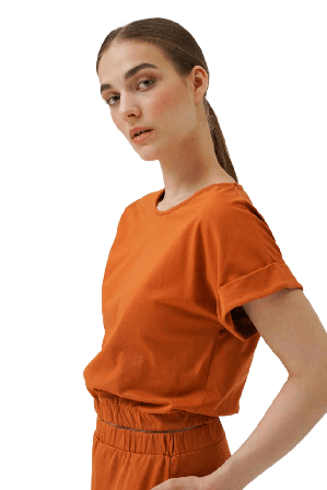 Residus Lily Top - Almond T-shirts & toppar Dam Orange XL