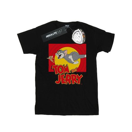 Tom And Jerry Herr T-shirt Chase Scene M Svart