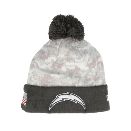 New Era - Camo pom Beanie - Los Angeles Chargers Nfl24 Salute To Service Camo/Graphite Pom @ Hatstore