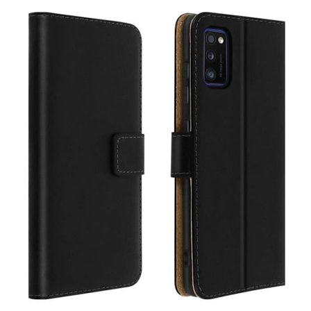 Fodral - AVIZAR - Samsung Galaxy A41 - Äkta läder - 2 kortfickor - Ställfunktion