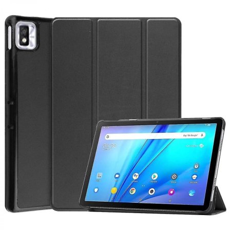 Kompatibel med Tcl Tab 10s 10,1 tommer, Tri-fold Slim Letvægts Hårdt Cover Smart Case Kompatibel med Tcl Tab 10s Case med Stand - Sort