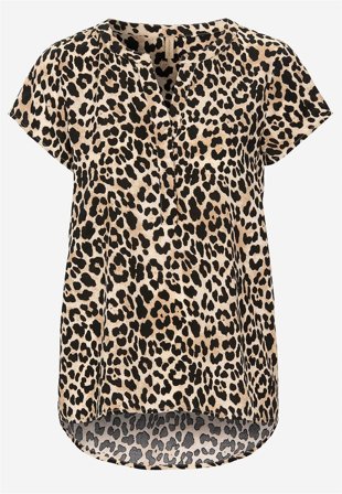 Soyaconcept - Leopardmønstret viskosebluse i brun / leopard for damer i størrelse S (38) - Cellbes